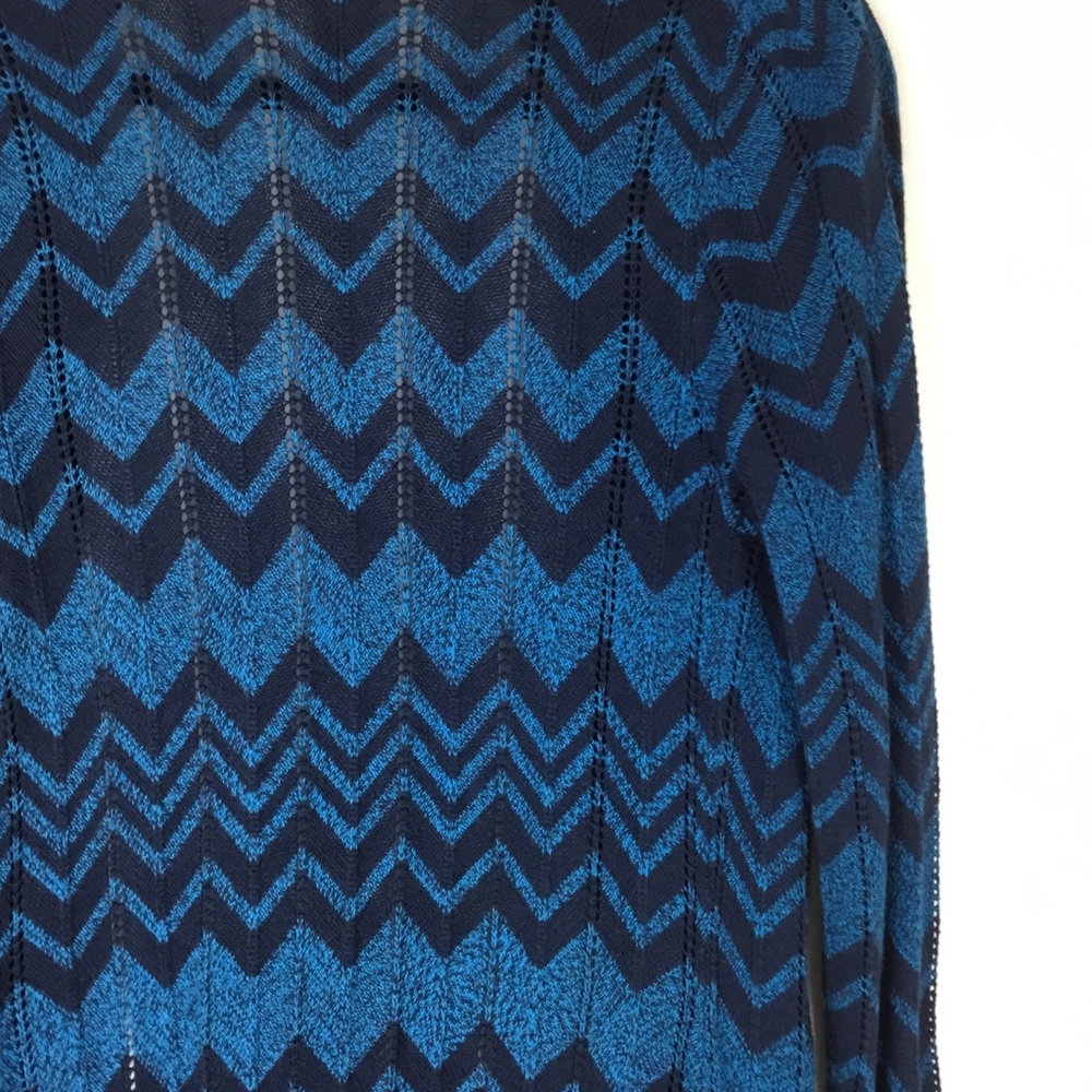 Missoni open front blue chevron cardigan duster - Picture 8 of 8